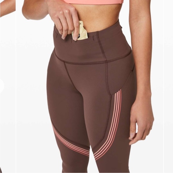 Like New Lululemon Speed Limit Crop 23" Cherry Cola EUC - Picture 11 of 13